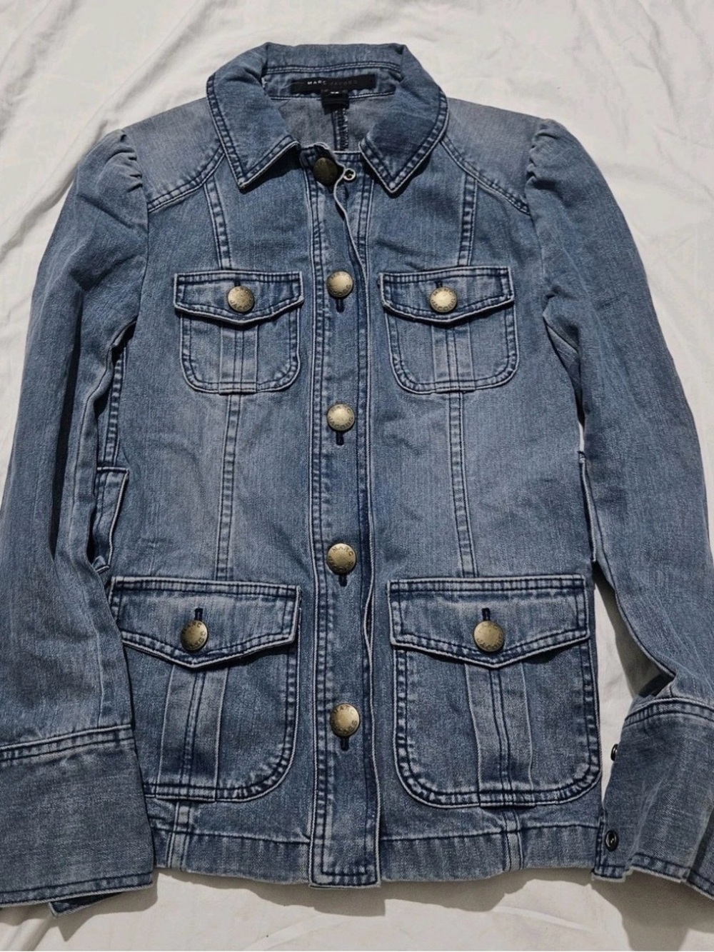 Marc Jacobs Light Blue Denim Jacket with Front Pockets XS